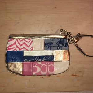 Patchwork Coach Wristlet